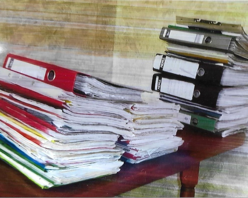 Der Aktenberg im Jahr 2014 zum Fall Kuhlmann